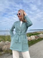 Velvet Kimono Jacket MINT - Image 7
