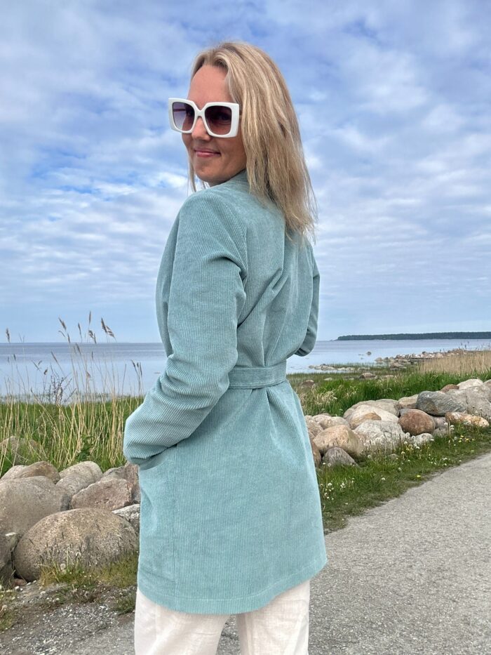 Velvet Kimono Jacket MINT - Image 2