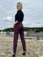 Bordoopunased luksuslikud püksid naistele - Pilt 2