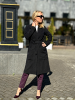 Must peenvillane kimono-jakk kašmiiriga - Pilt 2